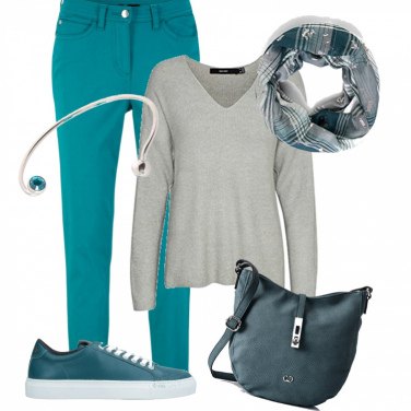 Pantalones capri mujer turquesa con flecos algodón Bpc Bonprix Collection |  Bantoa