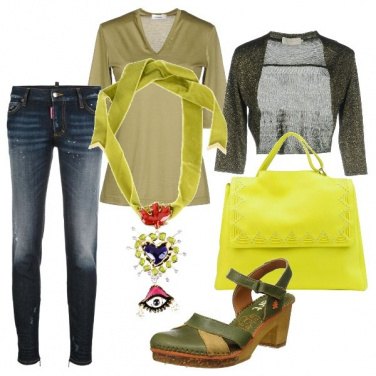 Outfit Stagno Resina Ottone Cristallo Smalto