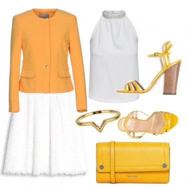 Outfit Bianco e giallo