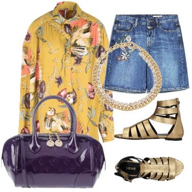 Outfit Viola e oro