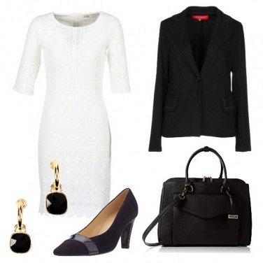 Outfit White dress in the office2