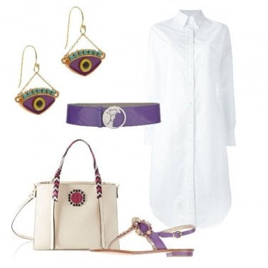 Outfit Chemisier con cintura