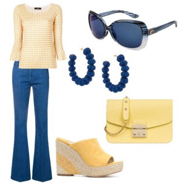 Outfit Jeans e zeppa