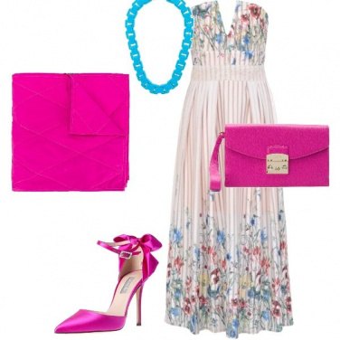 Outfit Pink and light blue flowers