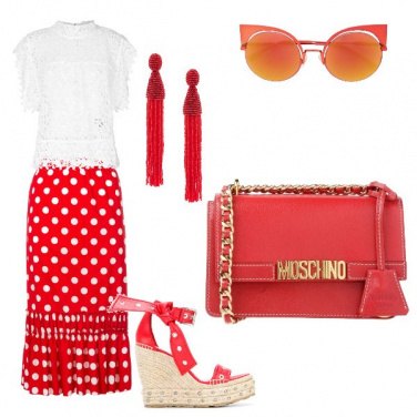 Outfit Pois e rosso