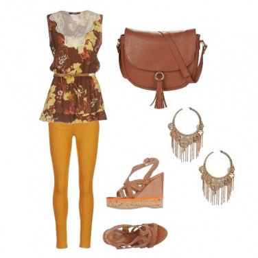Outfit Pantaloni arancioni
