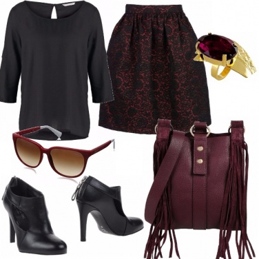 Outfit Gonna a pieghe