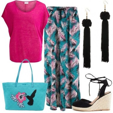 Outfit Gonna lunga e zeppe