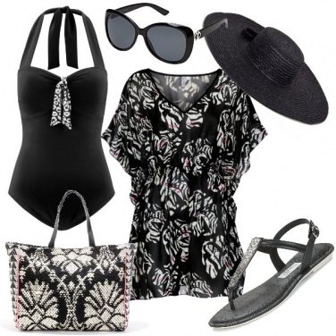 Outfit In nero per il mare