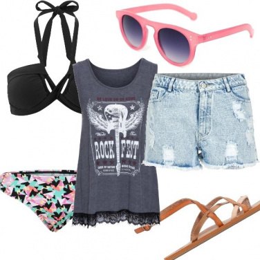 Outfit Pink rock