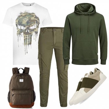 Mochila hombre verde Dc Shoes | Bantoa
