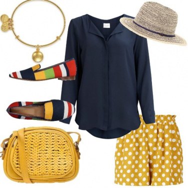 Outfit Sdrammatizzare una camicia blu