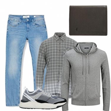 outfits con camisa de cuadros hombre