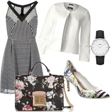 Outfit Righe e fiori
