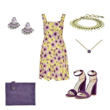 Outfit Yellow- purple