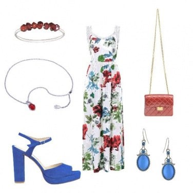 Outfit Cerimonia in rosso blu