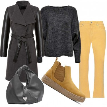 Outfit Pantalones Amarillo Un solo color Mujer: 2 Outfit Mujer | Bantoa