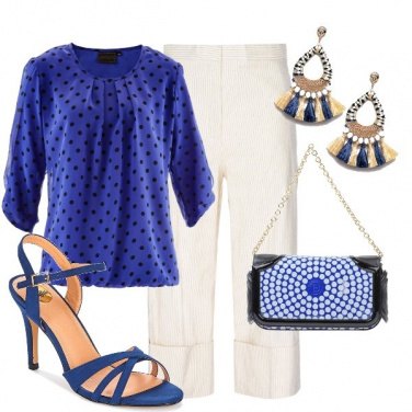 Outfit Tre quarti e pois