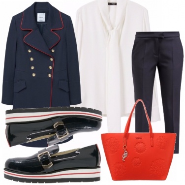 Outfit Navy-red-white