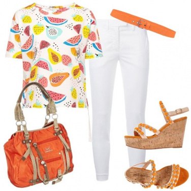 Outfit Arancione casual