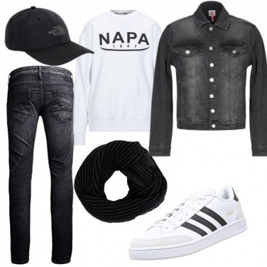 Outfit Sudaderas Blanco Hombre: 1 Outfit Hombre | Bantoa