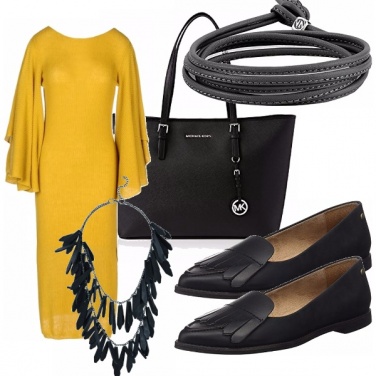 Outfit Abito ocra