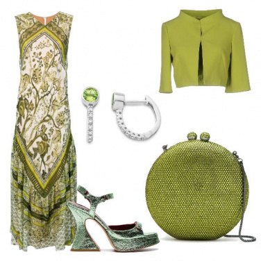 Outfit Cerimonia oliva
