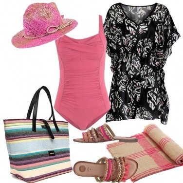 Outfit Spiaggia rosa