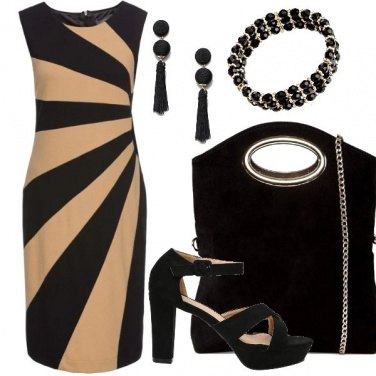 Outfit Black and Stripes