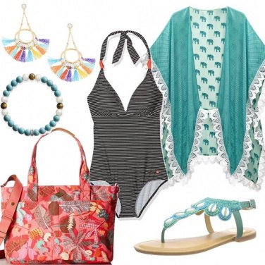 Outfit Colore in spiaggia