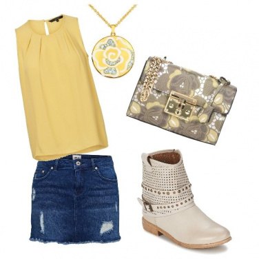 Outfit La gonna di jeans