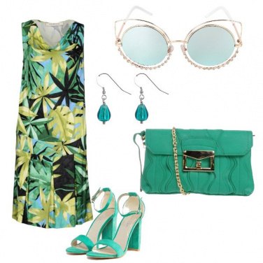 Outfit Turchese e verde