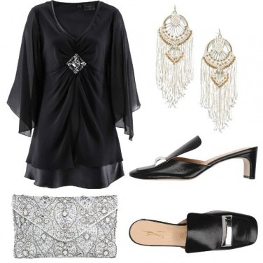 Outfit Caftano e ciabattine chic