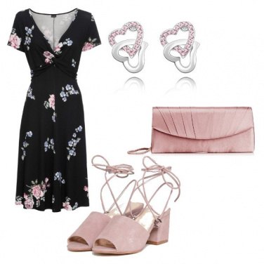 Outfit Rosa e nero