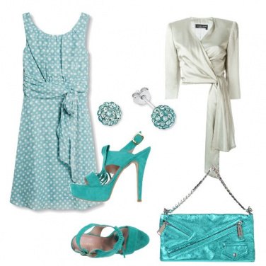 Outfit Gradazioni in tiffany