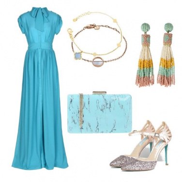 Outfit Vestito Turchese