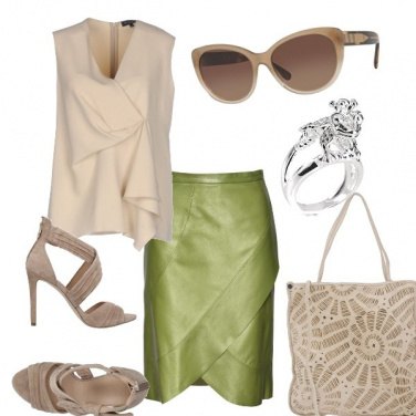 Outfit Crema e pistacchio