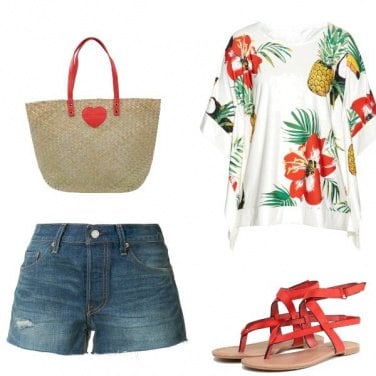 Outfit Tocchi di rosso