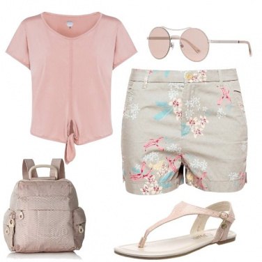 Outfit Turista in rosa