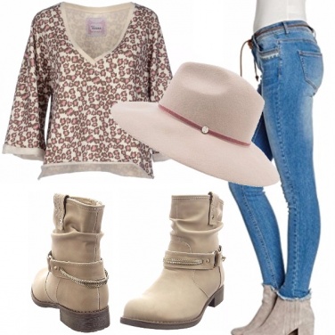 Outfit Denim&animalier