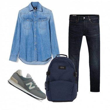 Mochila hombre azul eléctrico Superdry | Bantoa