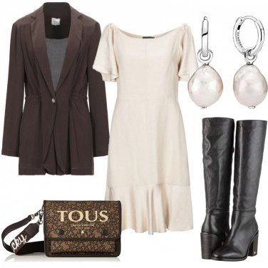 Outfit Vestidos Marrón Un solo color Mujer: 4 Outfit Mujer | Bantoa