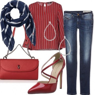 Outfit A cena fuori, in jeans e stiletto