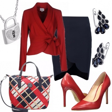 Outfit In rosso e blu