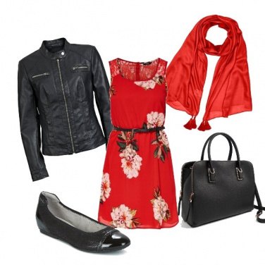 Outfit Serata in rosso con le amiche