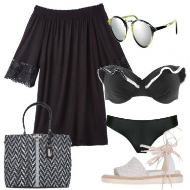 Outfit Black to the sea