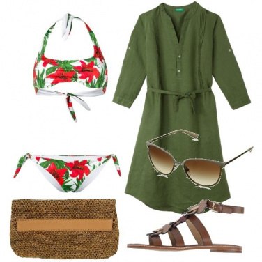 Outfit Fiori rossi