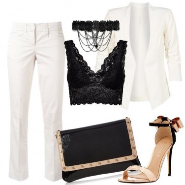 Outfit Elegante e sexy in tailleur bianco