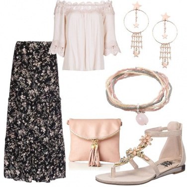 Outfit Boho in rosa