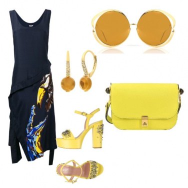 Outfit Giallo e blue